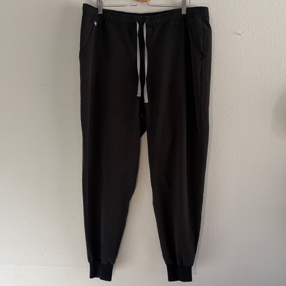FIGS Technical Collection Black Scrub Joggers Mens XXL Elastic Waist Drawstring